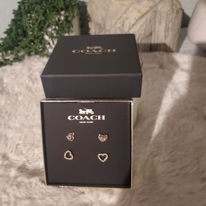 COPY - Coach heart earrings